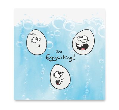 Handgemaakte wenskaart - Eggciting - Mags Up Your Mind